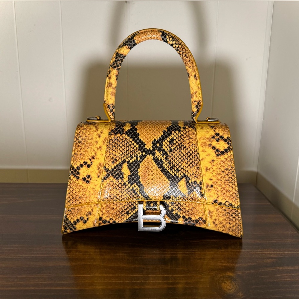Balenciaga Calfskin Python Effect Small Hourglass… - image 2